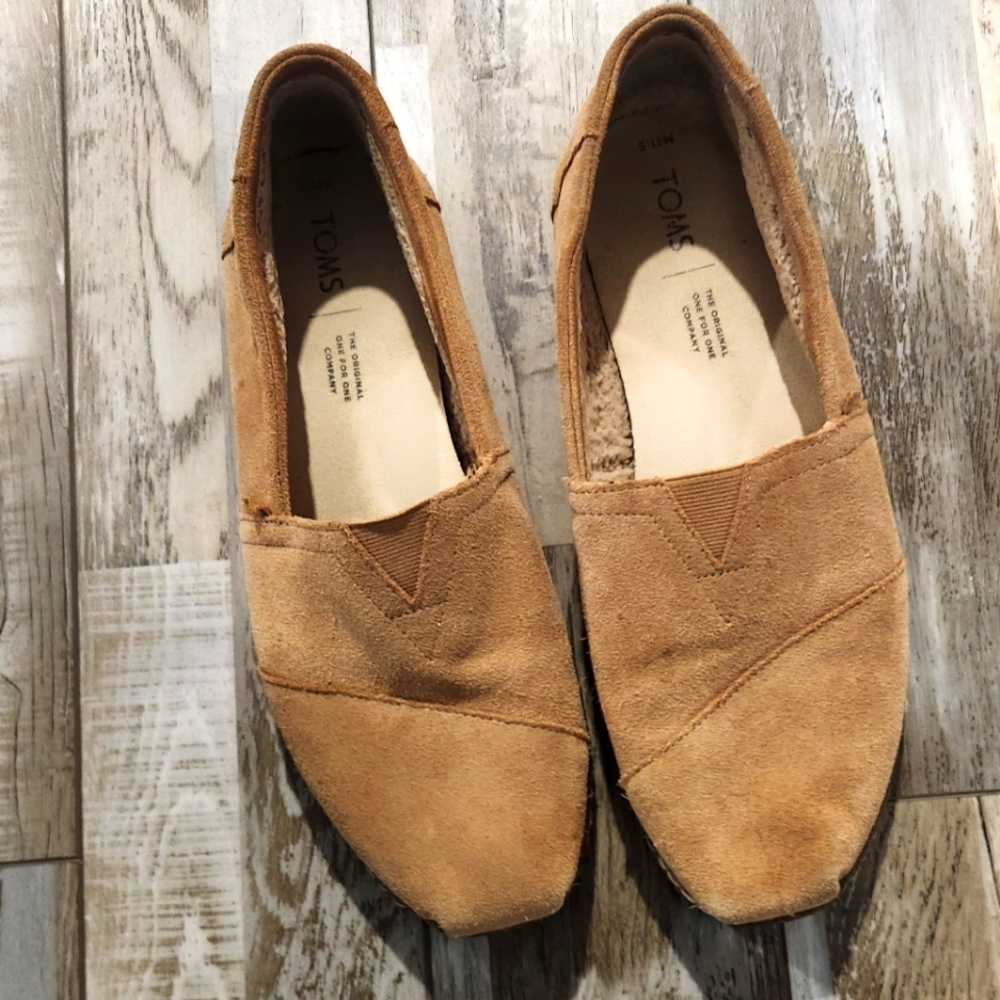 TOMS Tan Suede Slip-On Shoes